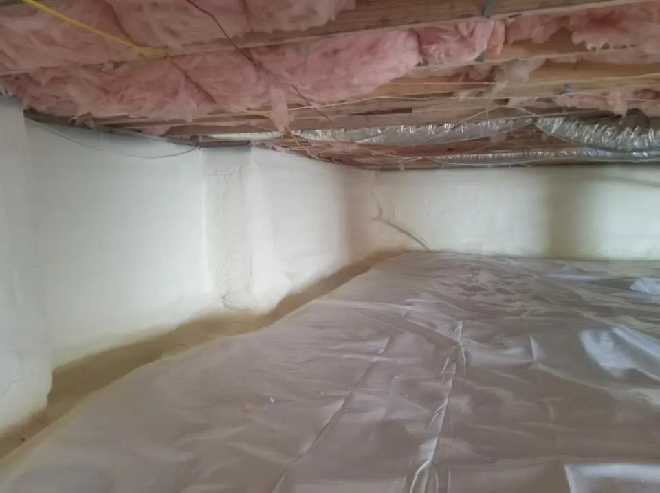 Crawl space encapsulation with closed-cell spray foam for Flat Roof Repair in Eastchester
